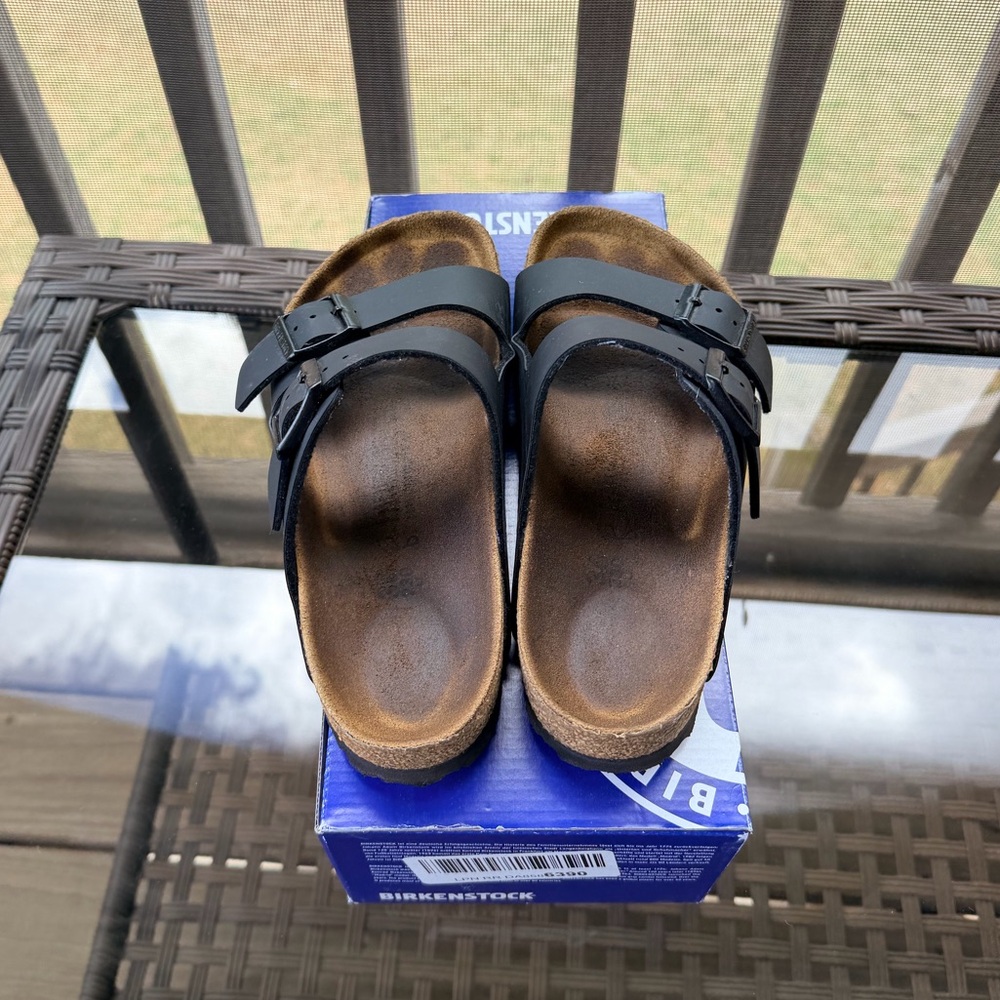 Birkenstock Arizona Black Two-Buckle Sandals Size 36 (5.5) Regular - Picture 4 of 7